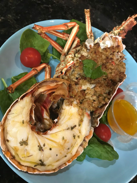 Caribbean Lobster with Crabmeat Stuffing